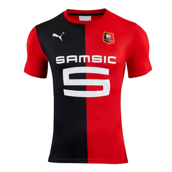 Tailandia Camiseta Stade Rennais 1ª Kit 2019 2020 Negro Rojo